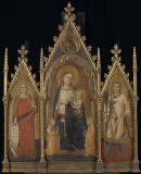 Andrea_di_Cione-1350-Genaamd_Orcagna-Drieluik_met_Maria_en_kind_en_de_heiligen_Maria_Magdalena_en_Ansanus-Rijksmuseum