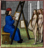 Master-of-the-Prayer-Books-Zeuxis-Painting-Five-Nude-Models-1490-1500