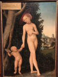 Lucas-Cranach-Ancien-Venus-deesse de-amour-et-Cupidon-volant-le-doux-miel-1531-Fondation-Bemberg-Toulouse