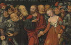 Lucas_Cranach-taller-Christus_und_die_Ehebrecherin-de1530-a-50