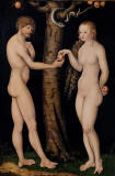 lucas-cranach-adam_and_eve_in_the_garden_of_eden-1520-1525. Museo Soumaya, Ciudad de Mexico