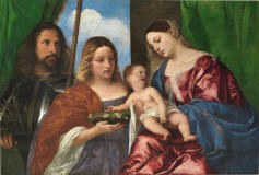 Tiziano-1515-18-La-Virgen-con-el-Ninio-Santa-Dorotea+San+Jorge