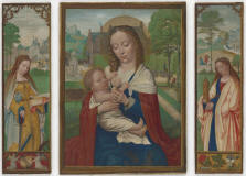 Simon-Bening-Virgin-and-Child-Saints-Catherine-and-Barbara-1520
