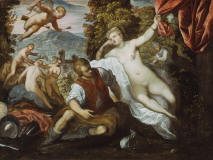 Domenico-Tintoretto-Venus+Marte+Cupido+las-Tres-Gracias-paisaje-1590-95. jpg