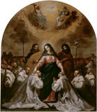 carducho-La-Virgen-San-Jose+San-Juan-Bautista-ampara-bajo-manto-Orden-Cartujana