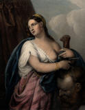 Judith_with_sword_plunged_into_Holofernes-head-Coloured_li_Wellcome