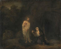 Rembrandt-Harmensz-van-Rijn-Noli-me-tangere-Christus-und-Maria-Magdalena-1651-Leinwand