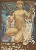 antoine-carte-1913-federation-des-artistes-wallons-exposition-de-mons-
