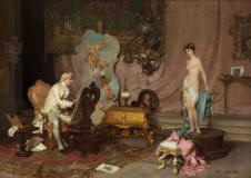 Francesco-Beda-atelier-pintor-y-modelo-1882