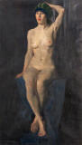 Maurice-Greiffenhagen-desnuda-sentada