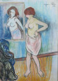 suzanne-valadon-Nude-Looking-Herself-Mirror-1920