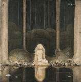 John_Bauer-Princess_Tuvstarr_gazing_down_into_the_dark_waters_of_the_forest_tarn