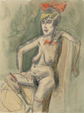 Otto-Dix-Prostituta-ninia-con-un-lazo-rojo-1922
