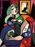 Pablo-Picasso-Mujer-sosteniendo-un-libro-Marie-Therese-Walter-1932