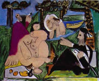 Pablo-Picasso-Almuerzo-en-la-hierba-Despues-de-Manet-1960