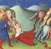 Le-supplice-de-Brunehaut-Boccace-Des-Cas-des-nobles-hommes-et-femme-15th-century