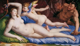 Bronzino 1553 55  Venus cupido y stiro