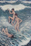 christopher-richard-wynne-nevinson-three-boys-bathing-in-the-sea