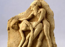 Placa de terracota ertica. II milenio a.C. Museo de Arqueologa de Israe